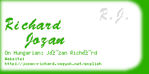 richard jozan business card